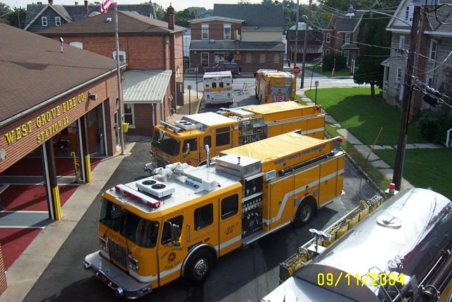 Walnut Street is crowded at WGFC's Open House at Station 22