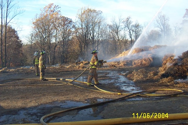 Firefighter/EMT Billy Wohl on the nozzle...