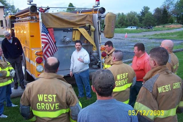 Bob Boyer leads a training class at Station 12
