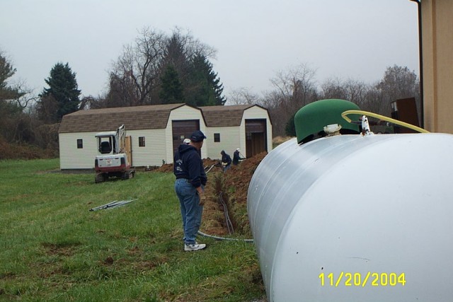 Trustee & Crew Boss Butch Perotti supervises installation of electric to the Station 12 &quot;covered bridges&quot;