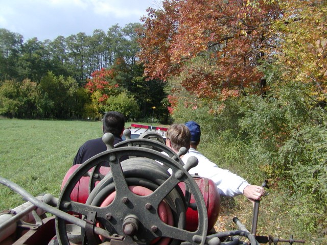 Antique 22 makes her way through fields and woods to her new home...