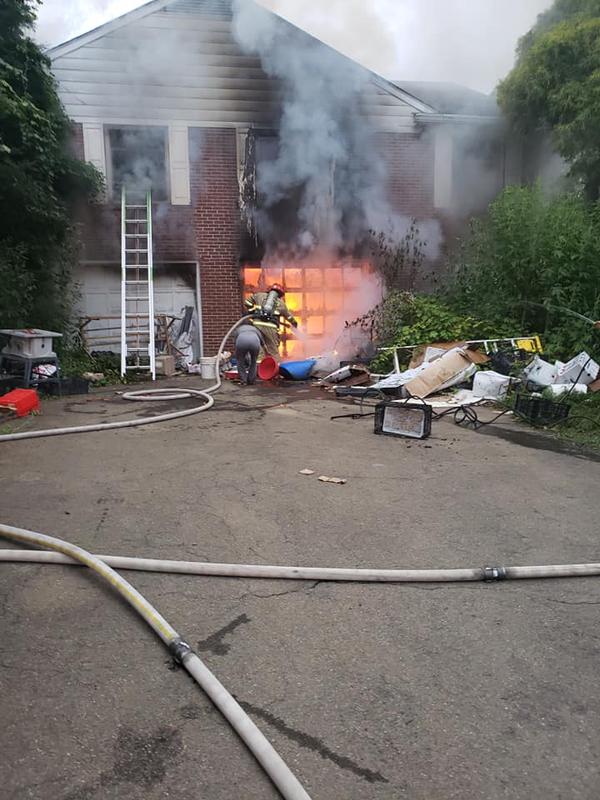 Heavy fire conditions in the basement greeted Longwood's first-in Engine crew at this house fire in Pocopson Township.  WGFC units assisted on the second alarm.