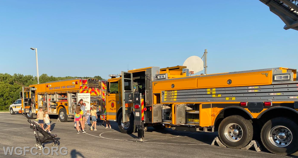Rescue 22 and Ladder 22 were on display at the 3rd Grade Back to School Night on Friday. 