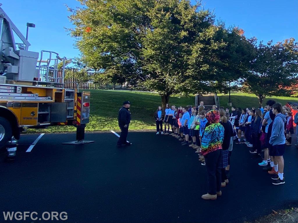 Students learn about Ladder 22. 