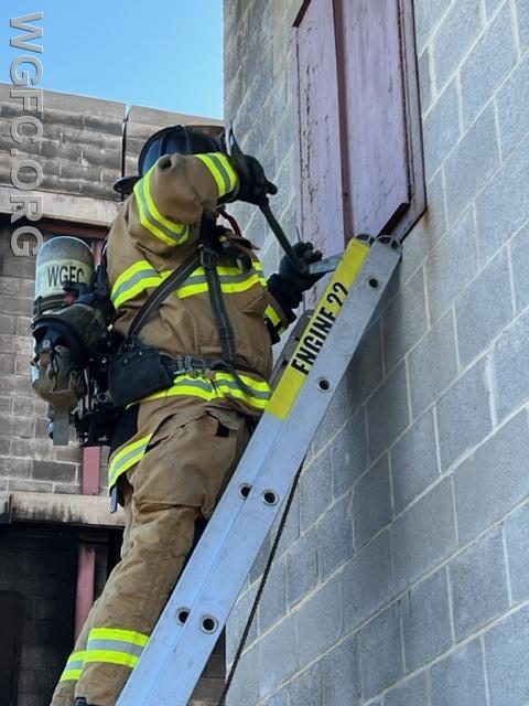 Operating on ladders is part of "truck work".