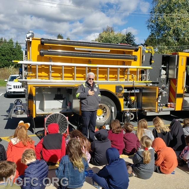 Firefighter Bill explains what a fire truck does.