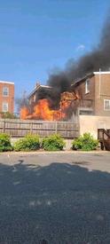 Heavy fire greeted firefighters on W. Main Street, Elkton for this 3-alarm blaze.  WGFC's Ladder 22 and Engine 22-2 were on scene.