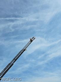 Science experiments were dropped from the top of Ladder 22 at the Engle Middle School recently. 