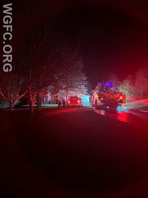 Ladder 22, Engine 22-1 and a command vehicle are at the residence off of North Creek Road.
