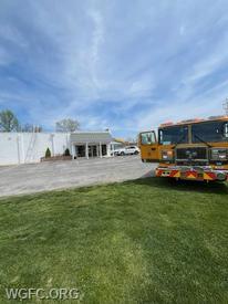 Engine 22-1 and Ladder 22 are on scene at Camp Bow Wow in London Grove, one of four fire calls in two hours on Thursday.