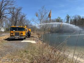 WGFC crews worked on water drafting skills at the old Avondale Quarry. 