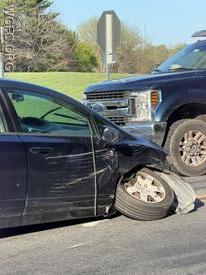 One vehicle was badly damaged and was removed after 45 minutes by a tow truck at this Franklin Township crash handled by the WGFC.
