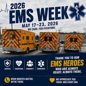 Honoring EMS first responders this week!