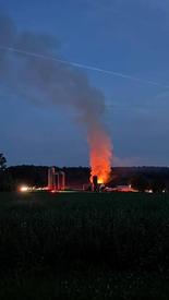 A West Fallowfield barn fire on Sunday night kept area fire companies busy, including firefighters from West Grove.