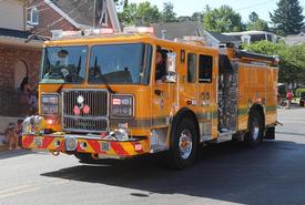 The new Engine 22-2 makes its debut in the July 4th Parade in West Grove. 