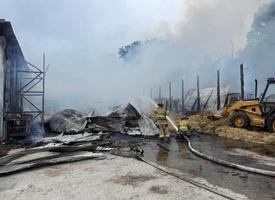 Firefighters from three states assisted the North East Fire Company on this barn fire, with WGFC sending an engine and tanker.