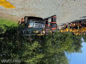 Camp Cadet students get a close-up look at a vehicle rescue demonstration by the WGFC at this week's session at Camp Saginaw.