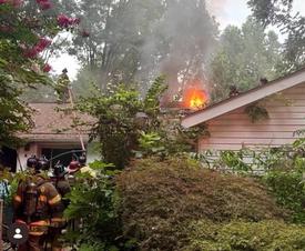 Smoke and fire was reported to the rear of this Kennett Township home Monday afternoon, as the WGFC provided mutual aid to the Kennett Regional Department.