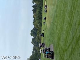 Golfers make their way out on the course for the 23rd Annual WGFC Golf Event.