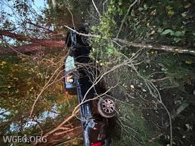 WGFC first responders handled this crash where a pickup left the roadway and struck a tree.  No victims were found at the scene.