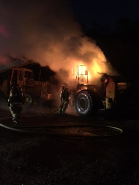 Working Front End Loader Fire - West Grove Fire Company