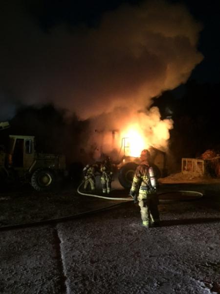 Working Front End Loader Fire - West Grove Fire Company