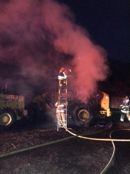 Working Front End Loader Fire - West Grove Fire Company